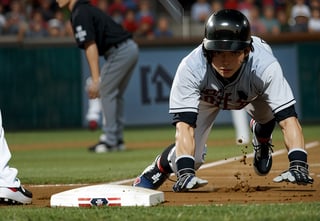 1male, Japanese, male focus, gloves, multiple boys, blurry, helmet, sportswear, realistic, baseball, baseball uniform, baseball mitt