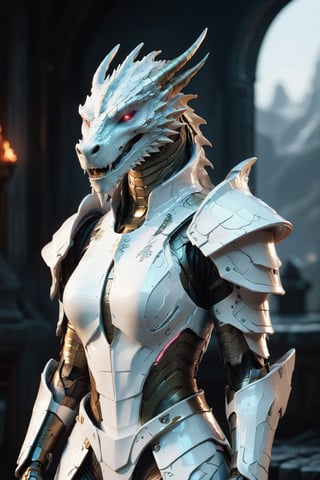 female dragon dressed for her wedding day ,Mecha,Dragonborn