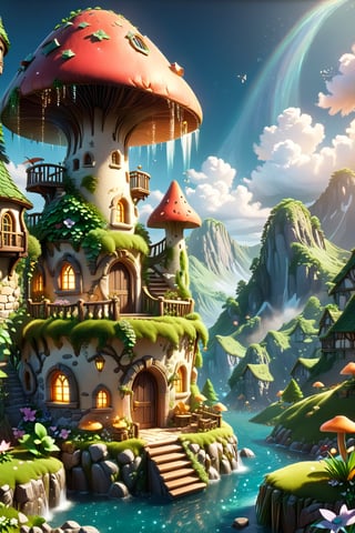 create something epic,scenery,3d toon style,Fairy