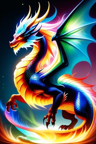 a mythical dragon is reborn, colours of all hues, ,DonMDr4g0nXL