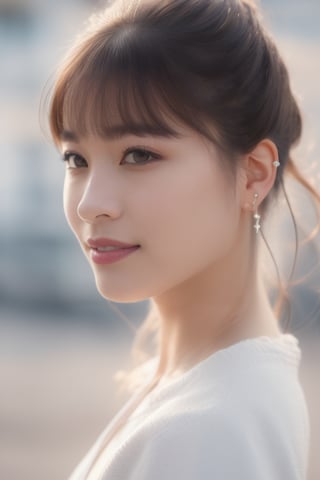 masterpiece, high quality, realistic aesthetic photo ,(HDR:1.4), pore and detailed, intricate detailed, graceful and beautiful textures, RAW photo, 16K, (bokeh:1.3), natural moon light, back lighting, Subsurface scattering, warm tone, (front from face shot), 25yo-japanese-1girl, beautiful face, (light-smile:1.1), beautiful black straight long hair, dull bangs, (hair blowing in the wind:1.2), (detailed beautiful dark-brown eyes:1.3), smooth skin, juicy lips, eye_shadow, small earing, dark-red sweater, (glare at camera:1.2), high detailed, ultra detailed, 9x16 aspect ratio, high resolution, world-class official images, impressive visual, perfect composition,1 girl,Realism, korean ,Beauty,idol,Japanese