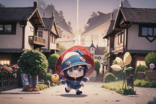 little monadef as Smurf, show yourself as Smurf, show me your Smurf costume, creating an atmosphere in (Smurf Village), creating an atmosphere at (Smurf Village),