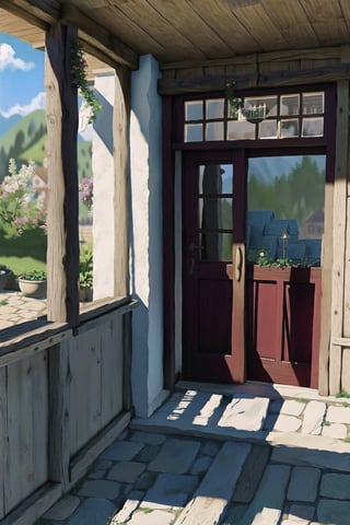 Soft light, HD, , photorealism, empty elf village store.