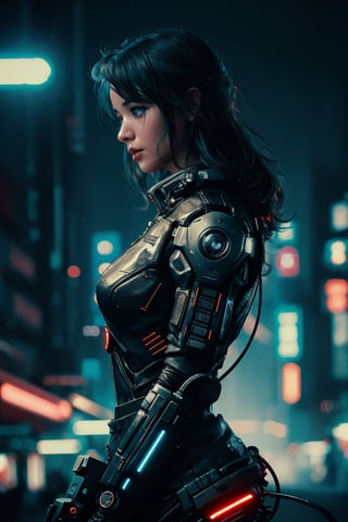 guiltys, beautiful woman, very detailed dress, thriller theme, upper body, deal with it, synthwave theme, dramatic mood, (bokeh:1.1), depth of field, style of Casey Baugh, tracers, vfx, splashes, lightning, light particles, electric, mech and cyberpunk departament background, signs, illustration, artstation,midjourney,C7b3rp0nkStyle