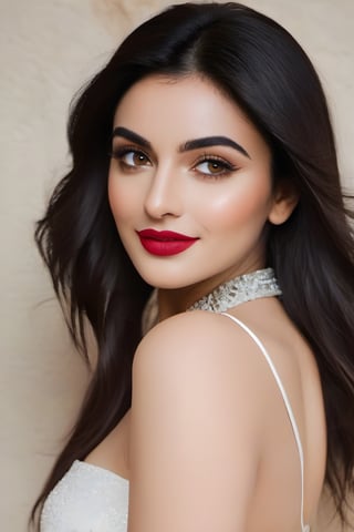 look like ((Adah Sharma,Gauahar Khan)),[don't change face],age 25, realistic body skin, brown eye ,white teeth,(RAW photo, best quality),(realistic, photo-Realistic:1.3), best quality, masterpiece, beautiful and aesthetic, 16K, (HDR:1.4), high contrast,Milf,red lipstik,pov_eye_contact,