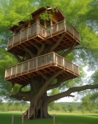 a tree house, beatiful landscape