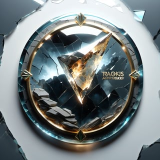 Prompt: Badge, glass background smoke, between broken glass mirror background, radiant lights, shattered earthquake background with glass rubble, shards,Text,dvr-txt only english, text as "1st_Anniversary_2024",text as "Tensor_art"