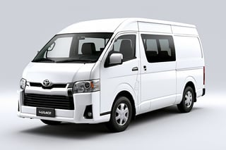 Toyota HIACE, product image, 3D rendering, perfect detail, (masterpiece:1.3), (((highest quality, 16k, ultra-detailed, photo-realistic, super-realism))), studio lighting, very clear and precise images, white background