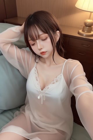 mikas
A cute girl in a see-through nightgown still sleepily rubbing her eyes