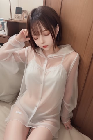 mikas
A cute girl in a see-through nightgown still sleepily rubbing her eyes