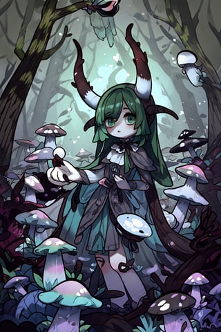 Hollow Knight, detailed, defined, dark lines, deep shadows, contrasted lights, limited palette.
Enchanted forest, seniority.
Twisted, twisted, rough cortex, knots, holes, intricate details.
Sharp, pointed, rounded, soft, visible veins, subtle shadows, dark green, brown, gray tones.
Prominent, visible, robust, sinuous details.
Fungi, moss, small insects, strange flowers, bioluminescence, magic flashes.