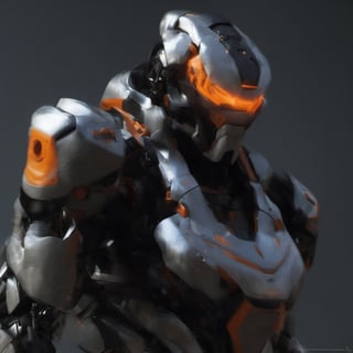 masterpiece, best quality,
robot, armor, solo, 1boy, helmet, upper body, looking at viewer, white background, science fiction, glowing, orange eyes, no humans, simple background, katana, glowing eyes, power armor, 