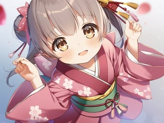 1girl,8 years old,loli, solo,kimono, japanese clothes,