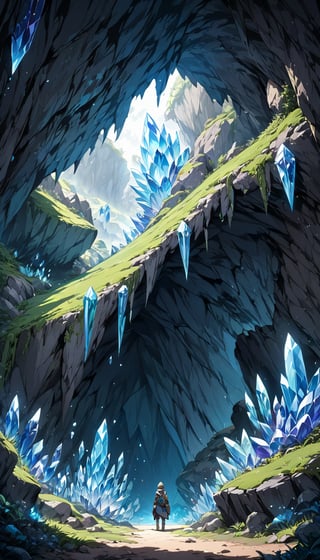 (best quality), ((masterpiece)), (highres), illustration, original, extremely detailed,
A Cave , crystal, 