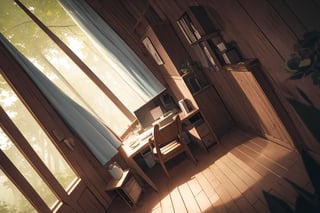 forest, cabin, dutch angle, masterpiece, best quality, highres, very aesthetic