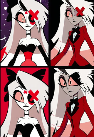 （W-Panel Comic) (Part 1 above, Part 2 below)Hazbin Hotel. All Character Cast. ,sera,lilith,vaggie