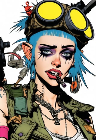 (?!-Panel Comic) Tortured by jamie hewlett (tank girl), Art Station, Bande Dessinée story transcription, full color,vector,APEX colourful ,Movie Poster,DonMD34thKn1gh7XL,MoviePosterAF