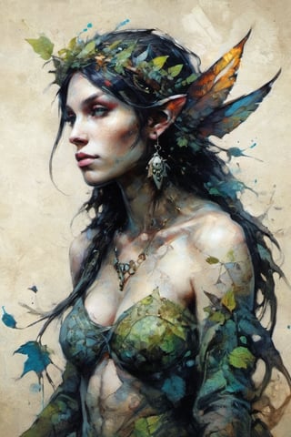 mysterious silhouette forest elf woman, by Minjae Lee, Carne Griffiths, Emily Kell, Geoffroy Thoorens, Aaron Horkey, Jordan Grimmer, Greg Rutkowski, amazing depth, masterwork, surreal, geometric patterns, intricately detailed, bokeh, perfect balanced, deep fine borders, artistic photorealism , smooth, great masterwork by head of prompt engineering,digital painting,on parchment,oil painting,fr4z3tt4 ,more detail XL