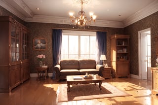 (masterpiece), best quality, living room, medium shot