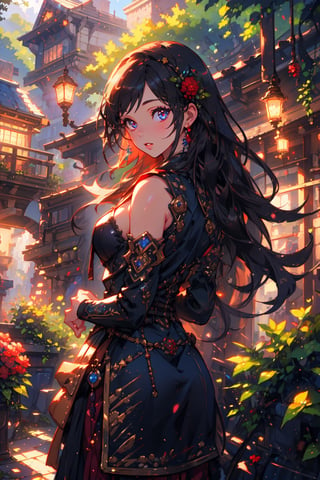 (masterpiece), best quality, high resolution, extremely detailed, detailed background, dynamic lighting, realistic, photorealistic, princess,1 girl, hands behind back, realistic, long hair, facing viewer, 