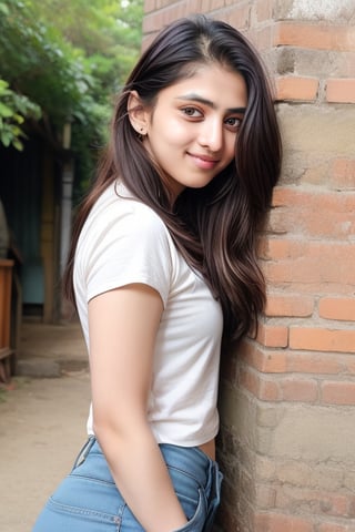 beautiful cute young attractive indian teenage girl, village girl, 18 years old, cute,  Instagram model, dacing, pub, indian, front see in camera, left side face