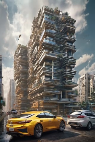 the bes quailty of realistic image of building future realistic building of image in the town city of big size show in image crude city trafic motor car bick fantastic image