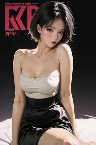 1girl, looking at viewer, thigh up body, kpop idol, styled outfit, on stage, professional lighting, different hairstyle, coloful, magazine cover, best quality, masterpiece,johyun,kmiu