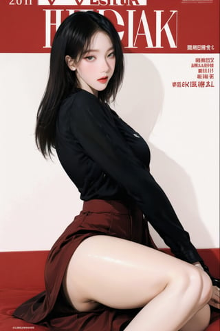 lust, mature, 1girl, thigh up body, looking at viewer, intricate clothes, shiny, professional lighting, different hairstyle, coloful, magazine cover, 2D manga artstyle, shuhua,kn