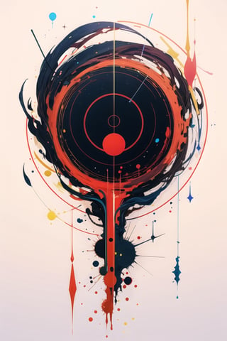 ((best quality)), (skitterdash), ((masterpiece)), (detailed), 

abstract art, a red circle on a white background