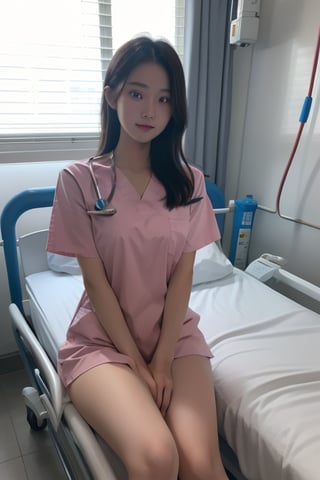 A beautiful girl went to the hospital alone in the middle of the night