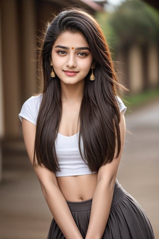 beautiful cute young attractive indian teenage girl, village girl, 18 years old, cute, Instagram model, long black_hair, colorful hair, warm, dacing, seksee pentee beera


