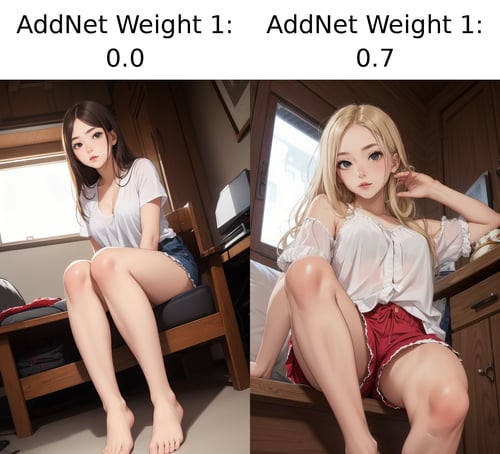 ((different clothes)), (Petite) ,(low angle, shot from below:1.2, shot from feet:1.2), (random pose, posing to viewer), portrait photo of a 18 years old blonde woman, wearing shorts, (hanging breasts), beautiful face, perfect eyes, brown hair, sitting, legs, skinny legs