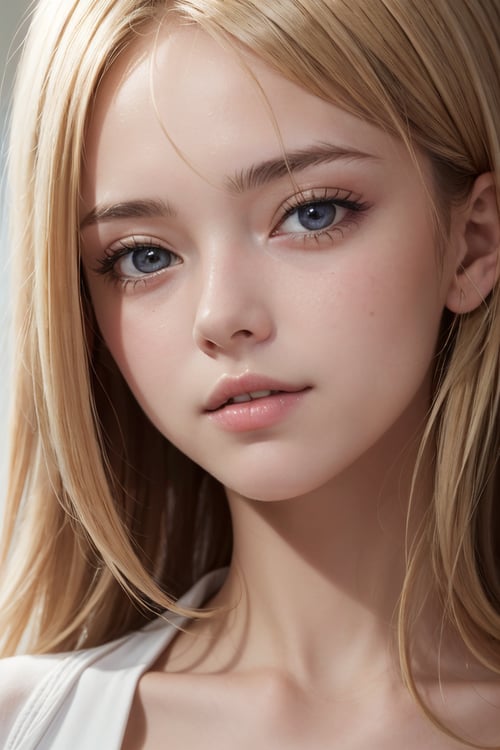 1girl, (close up:1.2), masterpiece, best quality, RAW photo, 16k wallpaper, extremely detailed CG, amazing, finely detail, ultra detailed, hyperrealistic, official art, High quality texture, incredibly absurdres, highres, beautiful face, cute girl, blonde hair, 18 years old girl, 