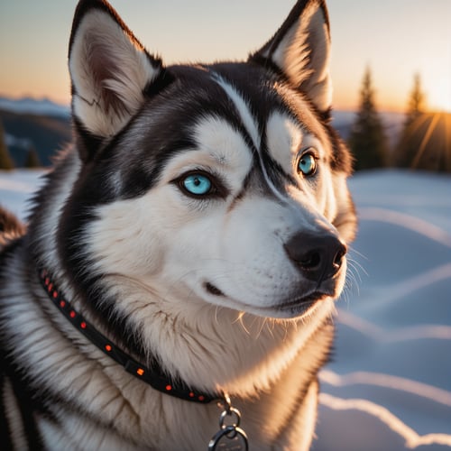 cinematic photo closeup of an husky dog , aurora borealis , at dawn, epic light, high quality photography, 3 point lighting, flash with softbox, 4k, Canon EOS R3, hdr, smooth, sharp focus, high resolution, award winning photo, 80mm, f2.8, bokeh . 35mm photograph, film, bokeh, professional, 4k, highly detailed, high quality photography, 3 point lighting, flash with softbox, 4k, Canon EOS R3, hdr, smooth, sharp focus, high resolution, award winning photo, 80mm, f2.8, bokeh