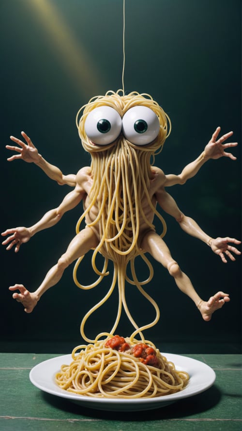 flying spaghetti monster in matrix