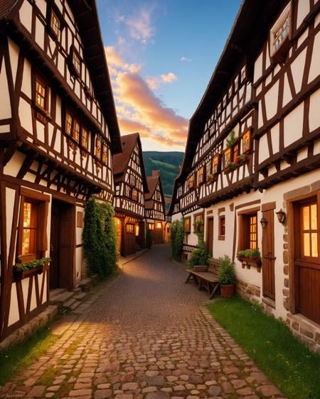 best quality,masterpiece,highly detailed,ultra-detailed, <lora:neg4all_bdsqlsz_V3.5:-1>, (medieval  Germany village:1.3), scenery, cityscape,  <lora:German_architecture_last:1>, cinematic still . emotional, harmonious, vignette, highly detailed, high budget, bokeh, cinemascope, moody, epic, gorgeous, film grain, grainy, breathtaking ,award-winning photo, professional, highly detailed