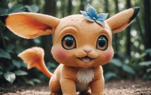 cinematic film still, close up, photo of a cute Pokémon, in the style of hyper-realistic fantasy,, sony fe 12-24mm f/2.8 gm, close up, 32k uhd, light navy and light amber, kushan empirem alluring, perfect skin, seductive, amazing quality, wallpaper, analog film grain <lora:aesthetic_anime_v1s:0.5>  <lora:add-detail-xl:1.1>