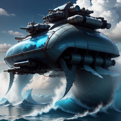 <lora:HydroTech-20:0.8>,hydrotech ,   scifi,  aquatic , (battle tank:0.5), 
