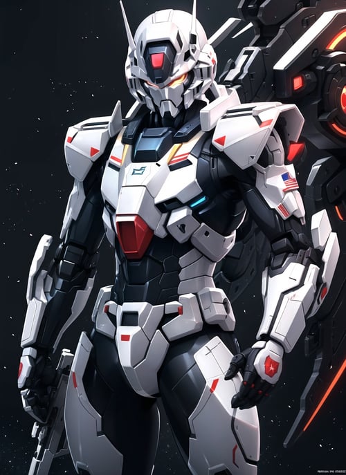 masterpiece,best quality,ultra-detailed,very detailed illustrations,extremely detailed,intricate details,highres,super complex details,extremely detailed,cowboy shot, caustics,reflection,ray tracing,demontheme,nebula,dark aura,cyber effect, (), gundam, holding rifle, explosion, laser, robot, action, ancient japanese architecture,pond, starry sky,skyline, <lora:mecha_offset:1> <lora:add_detail:0.2>