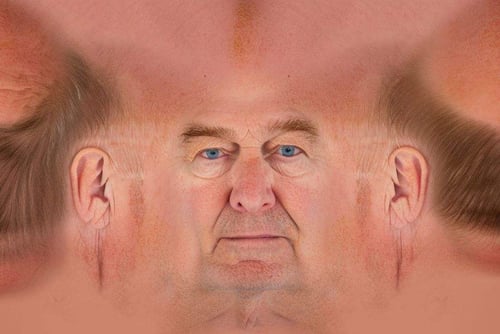 (face center:1.2), Head Texture, old White male, age 70, wrinkles, blue eyes, bold, white hair, natural skin texture <lora:Head Texture Map_v.1.0:1>