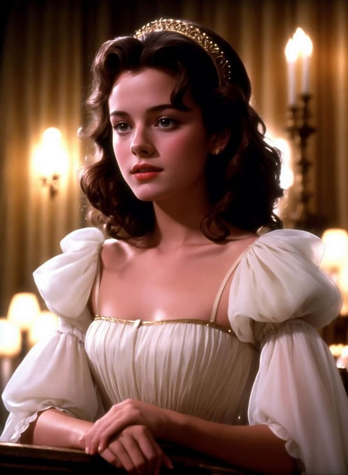 Film still of a young brunette actress in the movie Barry Lyndon
