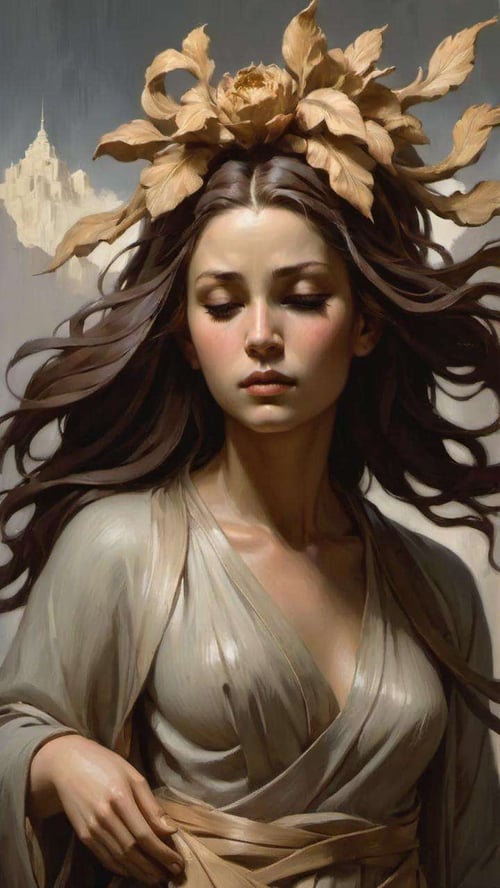<lora:mudiao (2):0.7>,(by peter mohrbacher),(masterpiece, best quality),(wrapped in cloth on the chest:1.2),(the face of european and american women:1.3),(Wood carving style:1.3),cluttered bedroom,(strikingly beautiful:1.2),dynamics of being blown by the wind under long hair batches,young petite icelandic woman stretched out,(detailed face),eyes closed,frowning,brown hair,relaxed,under lit,narrow waist,