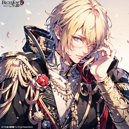 Extreme detailed,Realistic,solo, official art, extremely detailed, Extreme Realistic, Nordic beautiful teen boy,beautifully detailed eyes, detailed fine nose, detailed fingers,muscle body, wearing extremely detailed luxury male Prince Albert coat, high quality, beautiful high Detailed white short hair,abmhandsomeguy,1boy,masterpiece, black_background, 