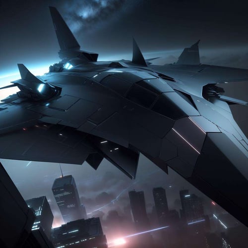 <lora:StealthTech-20:0.8>, stealthtech ,scifi ,cutting edge , sleek  angular ,  (night:1.2) , airplane, simple background, 