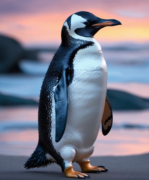 penguin, Creature, beautiful, stunning, unique, standing, mythical, fantasy, magical, 4k, real