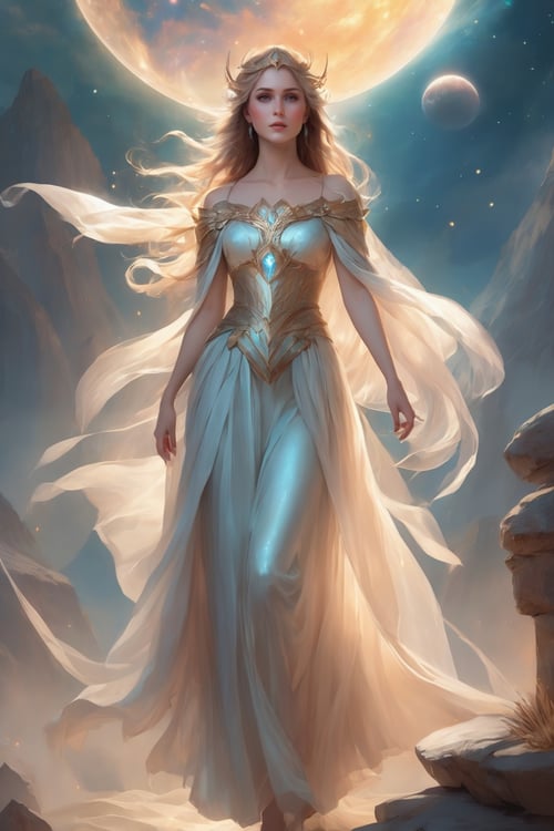 ethereal fantasy concept art of ((full body)),(RAW photo), (8k), (masterpiece),beautiful woman, looking at viewer, . magnificent, celestial, ethereal, painterly, epic, majestic, magical, fantasy art, cover art, dreamy
