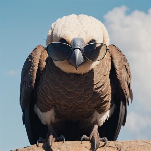 vulture wearing sunglasses
