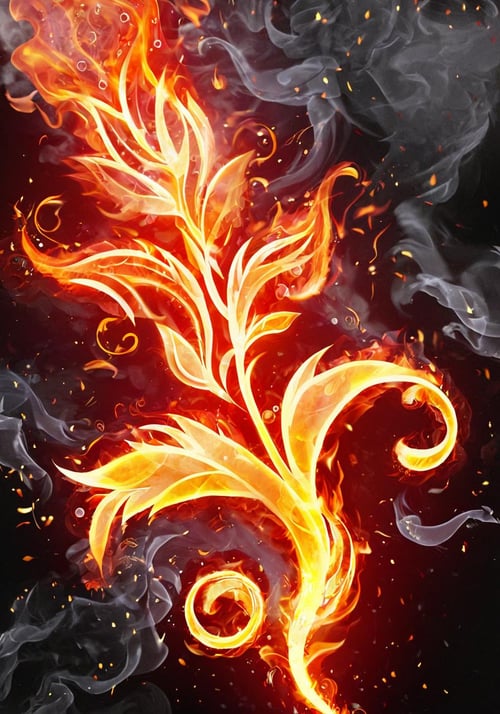 (Masterpiece, high quality, best quality, official art, beauty and aesthetics:1.2),(fire element:1.1),composed of fire elements,<lora:xl-shanbailing-1003fire-000010:0.8>,fire element, composed of fire elements, flame, flame fabric, a red and yellow flower with swirls and bubbles on a black background with smoke and water around it, skin, burning, 1girl, fire, molten rock, flame skin, flame print, fiery hair, flaming weapon, torch, explosion, fiery wings
