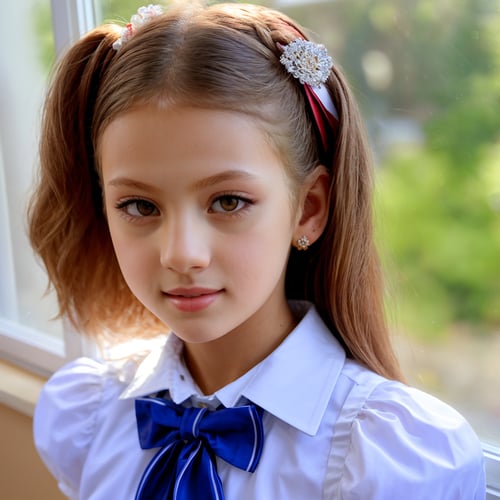 SFW, (masterpiece:1.3), view from above, close up of charming (AIDA_LoRA_valenss:1.1) wearing a schoolgirl outfit and posing for a picture in front of window, street beside the window, backlight, sunlight, beautiful girl, pretty face, dramatic, insane level of details, intricate pattern, studio photo, kkw-ph1, hdr, f1.5, getty images