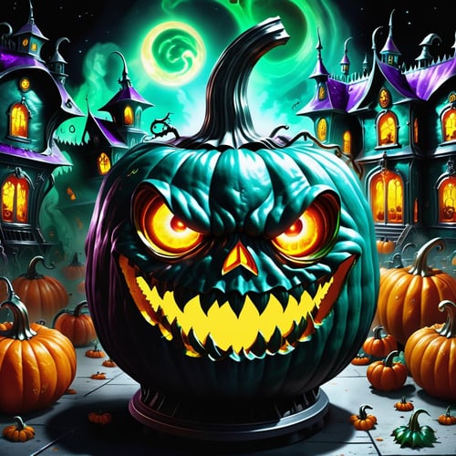 ((realistic,digital art)), (hyper detailed),h4l0w3n5l0w5tyl3DonML1gh7 Haunted School, Bewitched, Mad Scientist Lab, Witch's Cauldron, Phantom Lanterns, Pumpkin Carving Art, <lora:h4l0w3n5l0w5tyl3DonML1gh7-XLv1.3-000010:1>